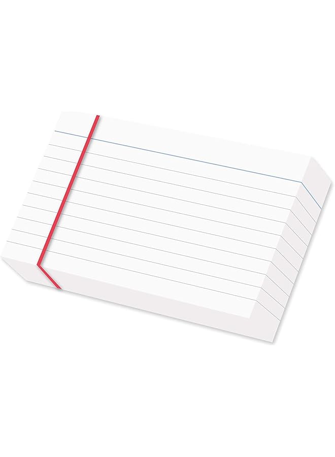 MARKQ Ruled Index Cards 100 Pieces 5 Inch X 3 Inch Size White - Image 1