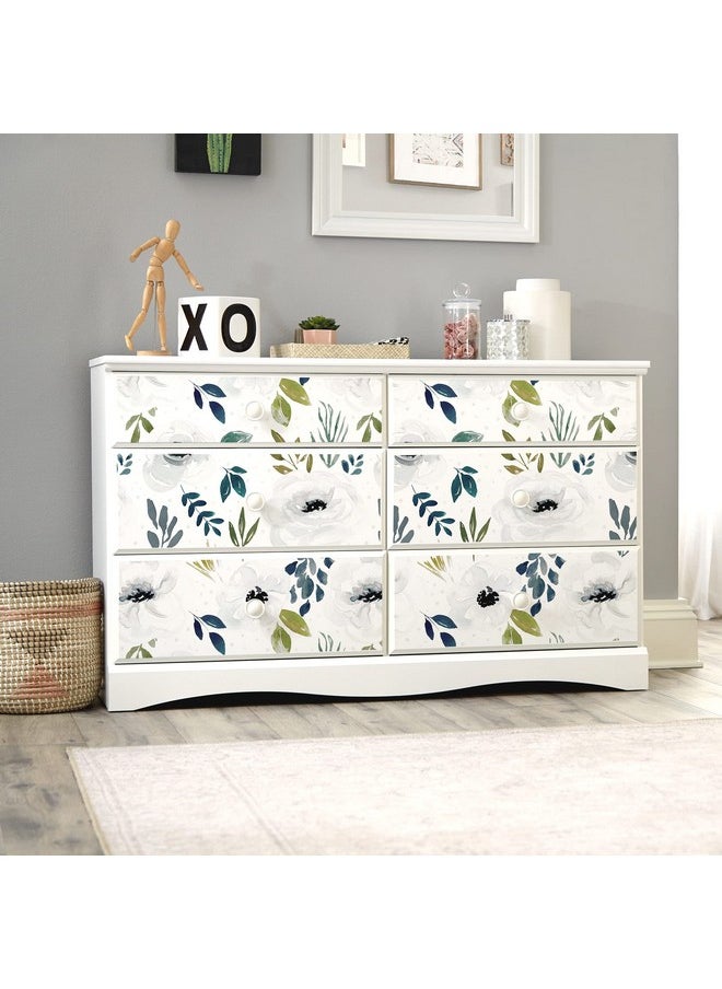 HAOKHOME 932452 Peel And Stick Floral Wallpaper Home Decor Removable White/Grey/Black Vinyl Self Adhesive Mural 17.7In X 9.8Ft  - Image 3