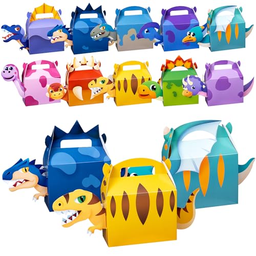 DMIGHT Dinosaur Party Favor Boxes Theme Birthday Goodie Boxes Candy Gift Bags Barnyard Candy Treat Boxes for Kids Baby Shower Birthday Party Supplies - Image 2