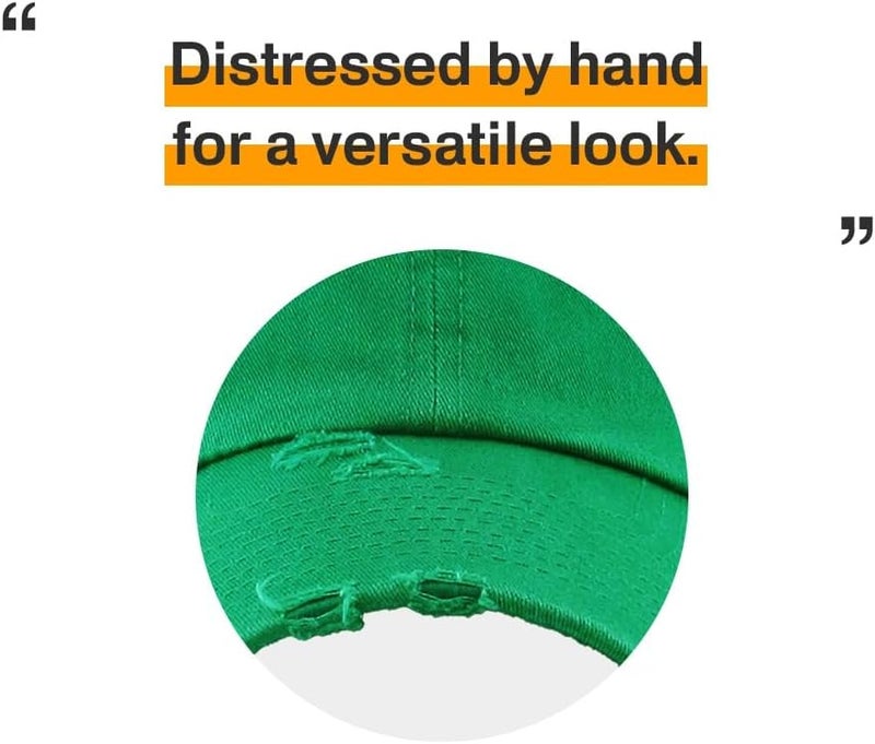 KBETHOS Vintage Washed Distressed Cotton Dad Hat Baseball Cap Adjustable Polo Trucker Unisex Style Headwear - Image 5