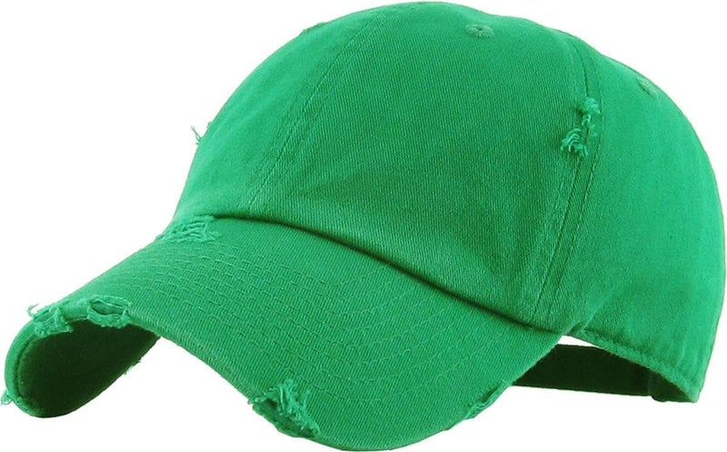 KBETHOS Vintage Washed Distressed Cotton Dad Hat Baseball Cap Adjustable Polo Trucker Unisex Style Headwear - Image 1
