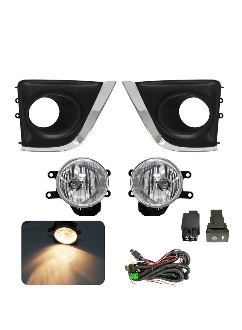 Toyota Corolla 2014 Fog Lamp Kit - H16 12V 28W Halogen Bulbs, Waterproof and Dust-Proof ABS Housing