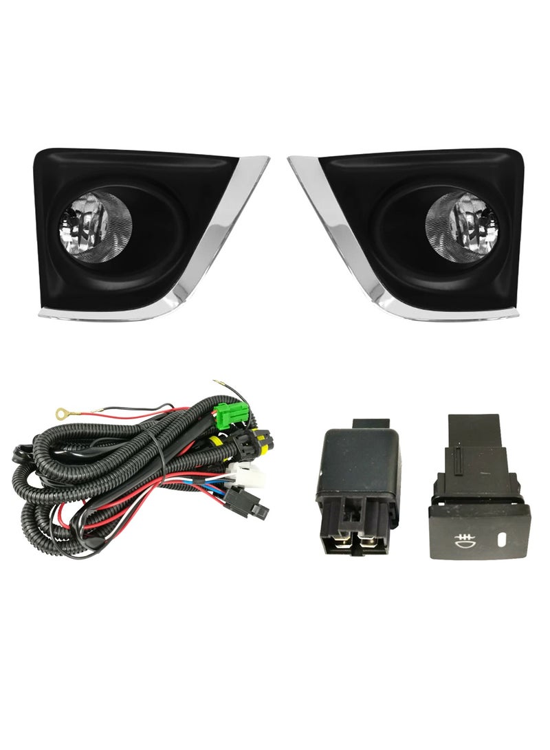 Toyota Corolla 2014 Fog Lamp Kit - H16 12V 28W Halogen Bulbs, Waterproof and Dust-Proof ABS Housing