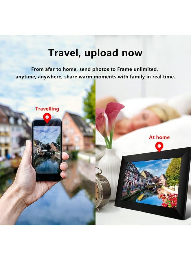 P100 WiFi Digital Picture 10.1-inch 16GB Smart Electronics Photo Frame Black 35.2 x 4.7x 21.4cm - Image 4