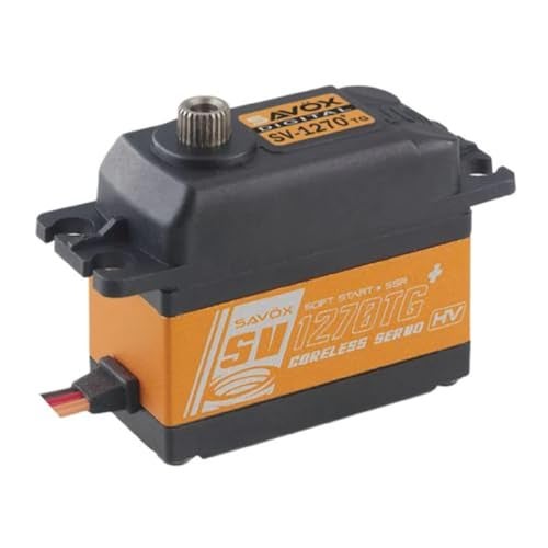 Savox Servos SV1270TGP High Voltage Coreless Digital Servo WSoft Start 010Sec  6249Oz  84V - Image 1