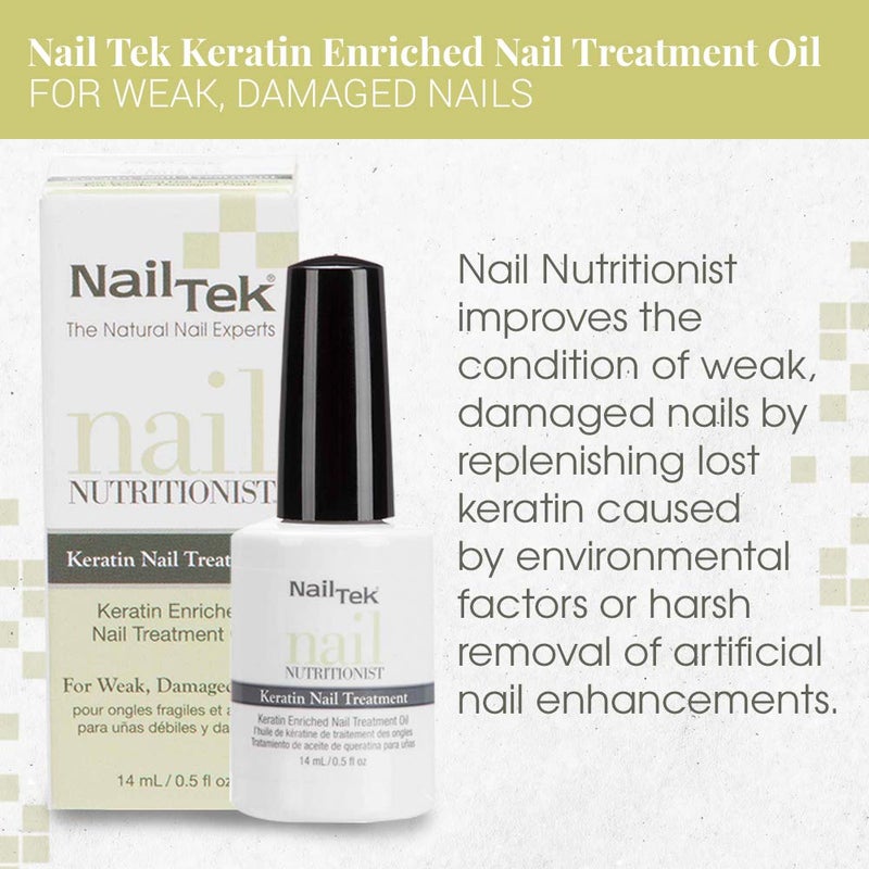 Nail Tek Nail Nutritionist, Keratin Enriched Nail Treatment Oil for Weak and Damaged Nails, 0.5 oz, 1-Pack - Image 4
