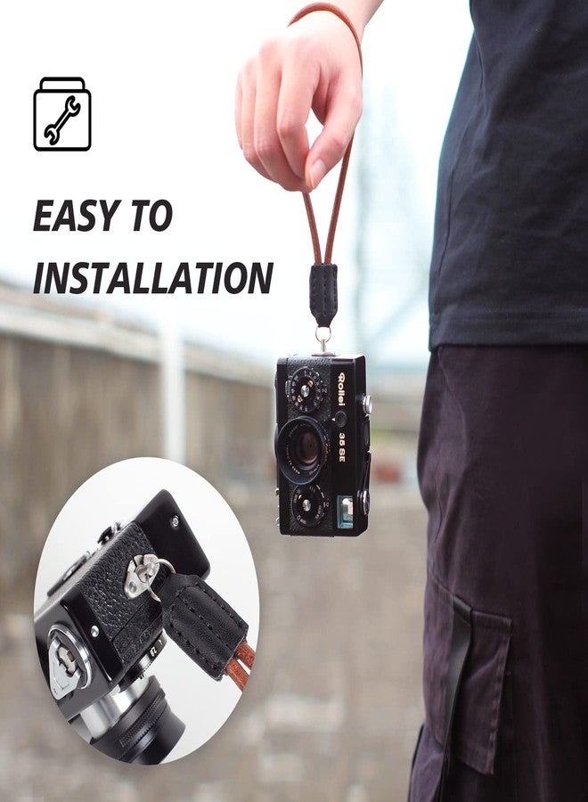 eTone Leather Neck Strap Wrist Strap String for Rollei 35 Classic 35 35S 35T 35SE 35TE 35 LED B35 Camera (Wrist Strap) - Image 4