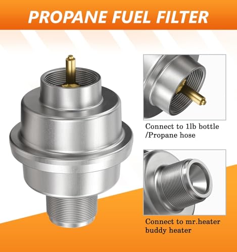 NUPICK Propane Fuel Filter F273699 Replacement, Propane Filter for Mr. Heater Buddy, Big Buddy, Portable Heater，Durable Zinc Alloy and Brass Filter Core，Remove Impurities and Extends Heater Life - Image 4