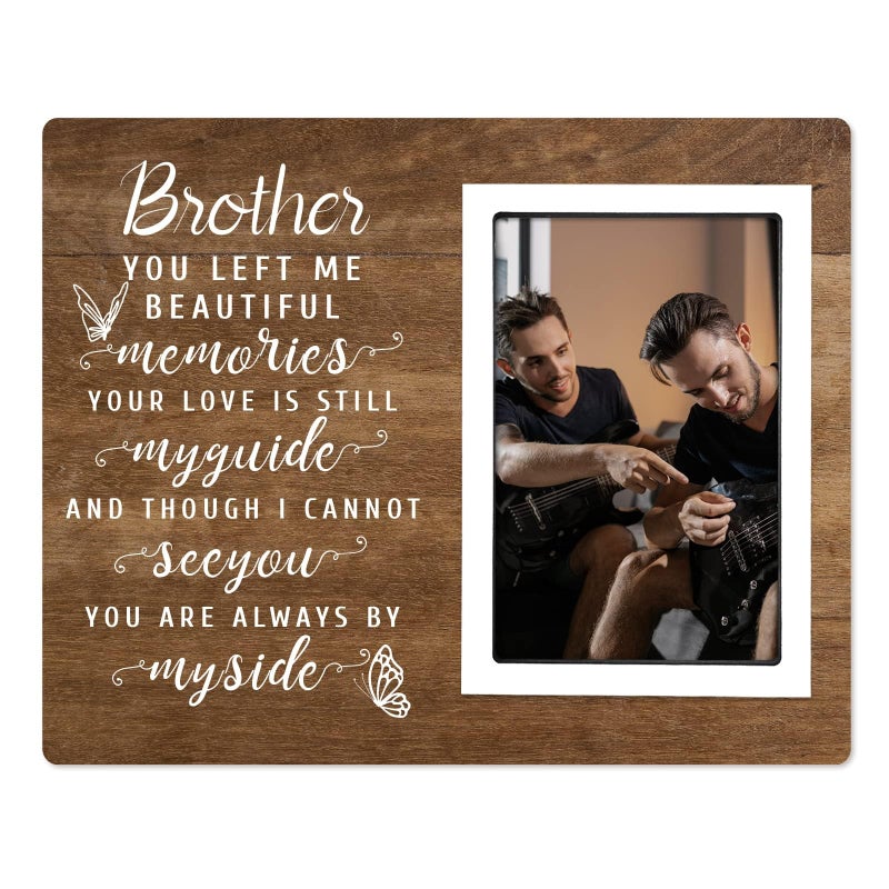 SteadStyle Memorial Gift for Loss of Brother  Memorial Picture Frames  Sympathy Gifts Bereavement Gifts for Brother  Fits 4x6 In Photo