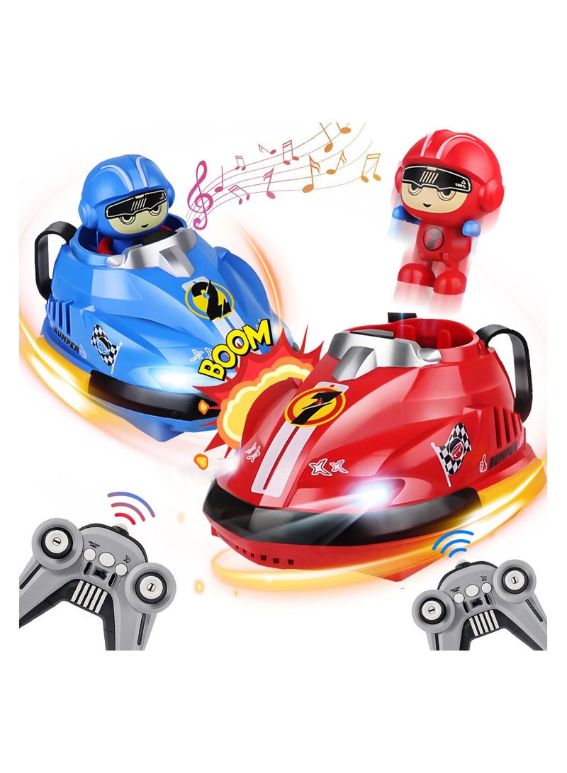 سيارات التحكم عن بعد للأطفال الصغار، سيارة تصادم يتم إخراجها عن بعد للأولاد، مجموعة سيارات سباق المعركة التي يتم التحكم فيها عن بعد للاعبين اثنين، ألعاب سيارات كرتونية يتم التحكم فيها عن بعد - Image 1