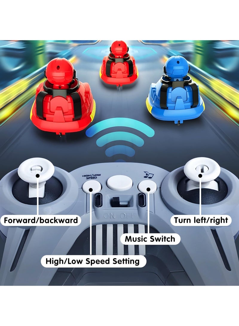 سيارات التحكم عن بعد للأطفال الصغار، سيارة تصادم يتم إخراجها عن بعد للأولاد، مجموعة سيارات سباق المعركة التي يتم التحكم فيها عن بعد للاعبين اثنين، ألعاب سيارات كرتونية يتم التحكم فيها عن بعد - Image 2