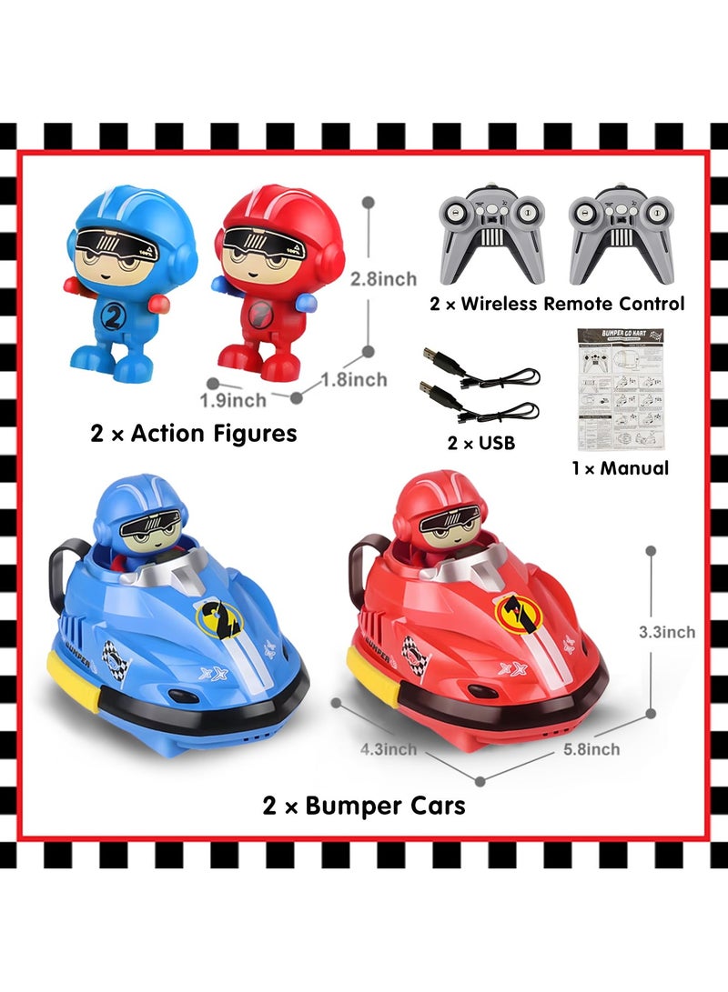 سيارات التحكم عن بعد للأطفال الصغار، سيارة تصادم يتم إخراجها عن بعد للأولاد، مجموعة سيارات سباق المعركة التي يتم التحكم فيها عن بعد للاعبين اثنين، ألعاب سيارات كرتونية يتم التحكم فيها عن بعد - Image 3