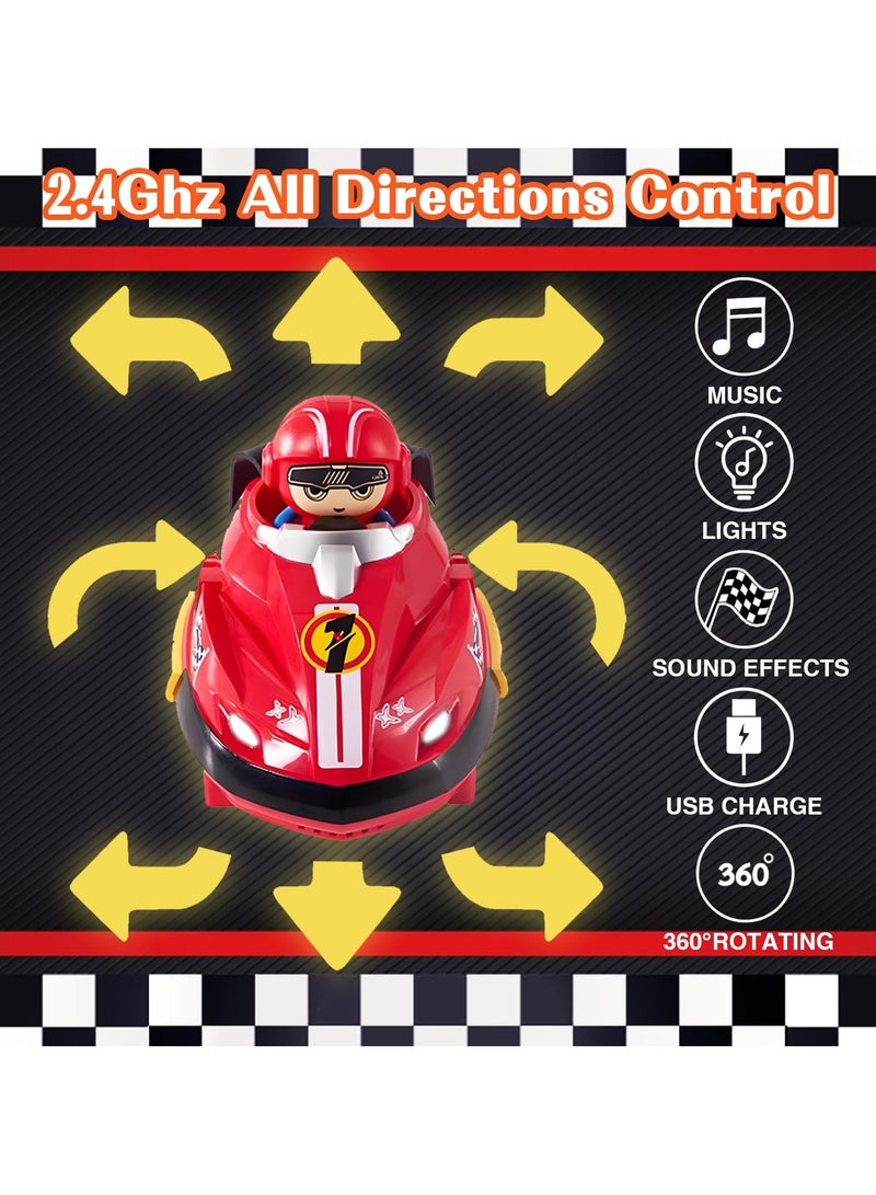 سيارات التحكم عن بعد للأطفال الصغار، سيارة تصادم يتم إخراجها عن بعد للأولاد، مجموعة سيارات سباق المعركة التي يتم التحكم فيها عن بعد للاعبين اثنين، ألعاب سيارات كرتونية يتم التحكم فيها عن بعد - Image 5