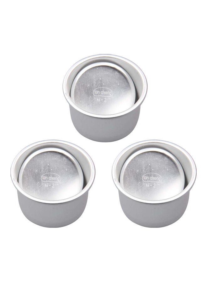 إسكدنيا طقم صواني خبز الكيك مكون من 3 قطع فضي - Image 1