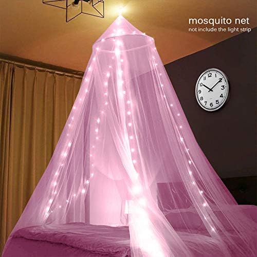 Next Day Art Double Bed Polyester Mosquito Net Portable Pop-Up Tent (Light Pink) - Image 3