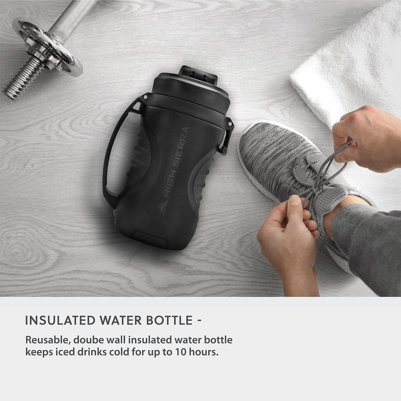 HIGH SIERRA  [BPA FREE] 64 OZ Insulated Water Jug  [Silicone Spout - NO MORE TEETH BUMPS] Built-in Fence Anchor  Keeps Iced Water Cold for Hours  EXTRA LARGE Sports Bottle with 1.89L Capacity - Image 4