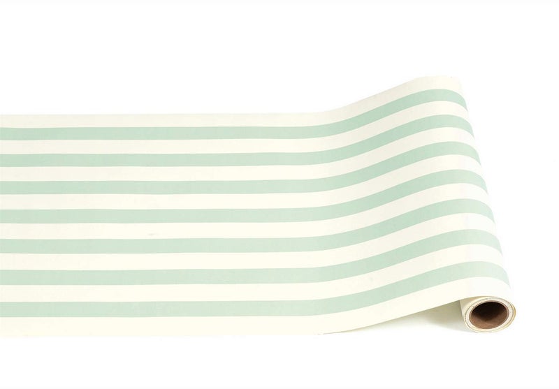 Hester  Cook Seafoam Classic Stripe Disposable Paper Runner 20 x 25