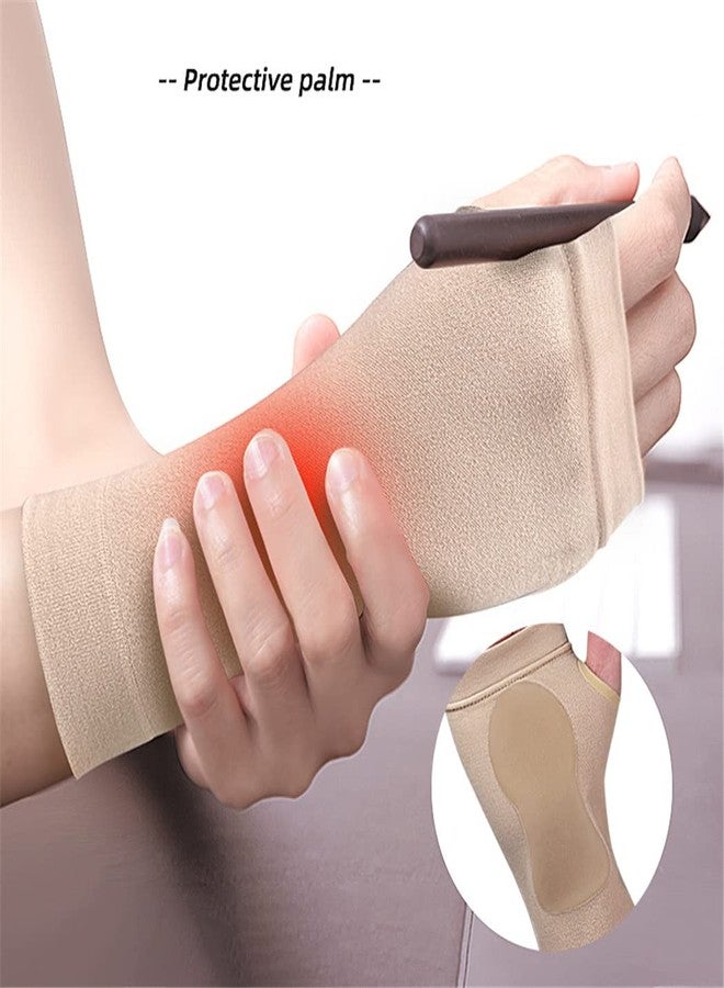 KimDaro Wrist Thumb Support Compression Gloves (1 Pair), Breathable Wrist Brace Compression Sleeves with Soft Gel Pads for Tendonitis, Arthritis, Carpal Tunnel Splint for Relieve Hand Wrist Thumb Joint Pain - Image 3