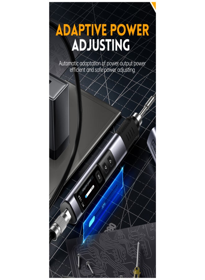 FNIRSI HS-02 intelligent soldering iron 100W portable thermostatic soldering station soldering pen home maintenance welding - Image 4