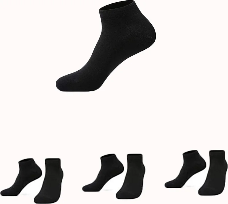 Hepsine Rakip Rivaling All 3-Piece Men's Short Booties Socks Combed Cotton Economical Sports Socks