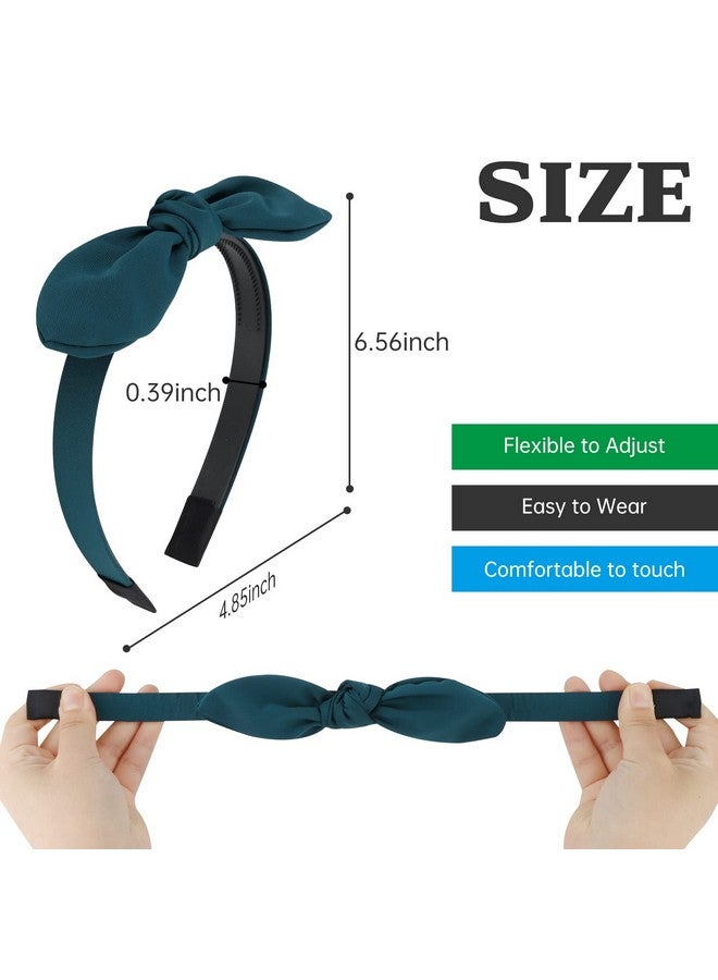 ACO-UINT Headbands for Women, 6 Pack Cute Headbands with Bow for Girls, Knotted Headbands with Teeth, Hair Accessories for Women, 6 Colors - Image 2