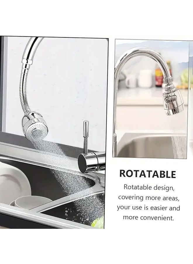 Silvery 2 Pack Heavy Duty Splashproof Rotatable Faucet Sprayer Water Saving Kitchen Bathroom - Image 5