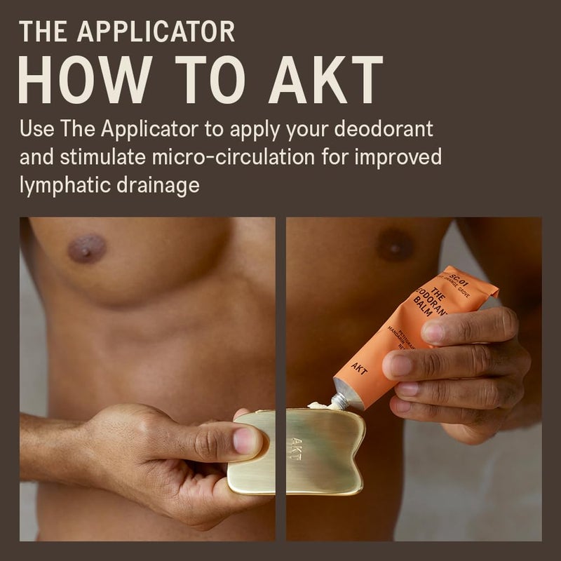 AKT The Applicator Tool, Gua Sha Inspired Deodorant Balm Applicator, Lymphatic Drainage & Tension Relief, Natural Self-Care Tool for Underarms, Chest & Neck, Antimicrobial, Reusable, Plastic Free - Image 3