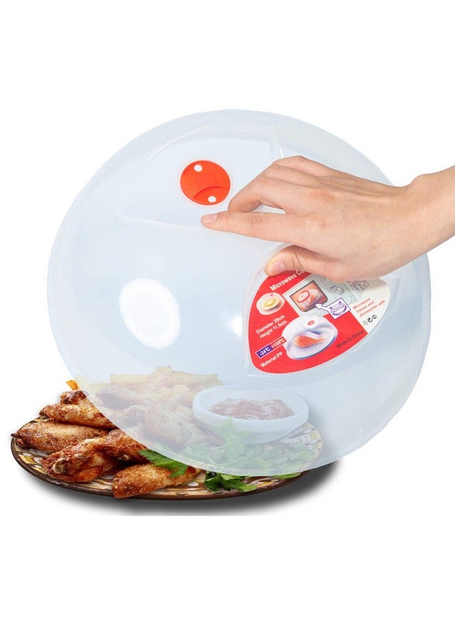 Layron Large Microwave Cover for Food Easy Grip Microwave Splatter Cover Guard Lid with Steam Vent and BPA Free & 11.5 Inch, Dishwasher Safe  - Image 1