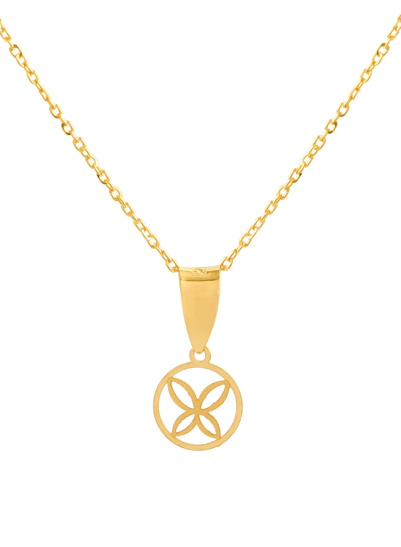 بفلح للمجوهرات كنز من الجمال – قلادة على شكل زهرة من الذهب عيار 21 قيراط - Image 1