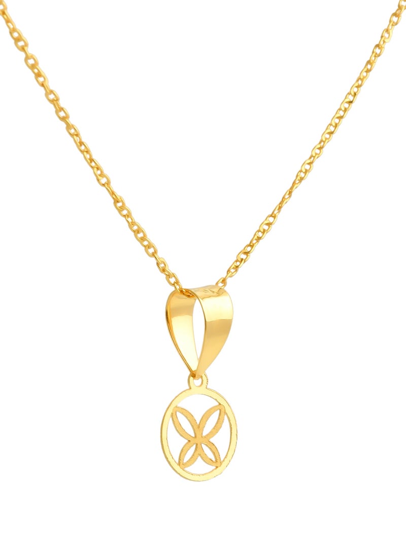 بفلح للمجوهرات كنز من الجمال – قلادة على شكل زهرة من الذهب عيار 21 قيراط - Image 2