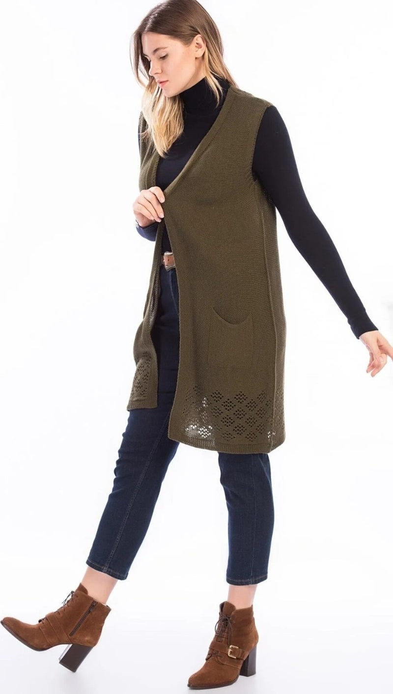 Işılda Fashion Women's Clothing Pocket Mother's Vest  - Image 1