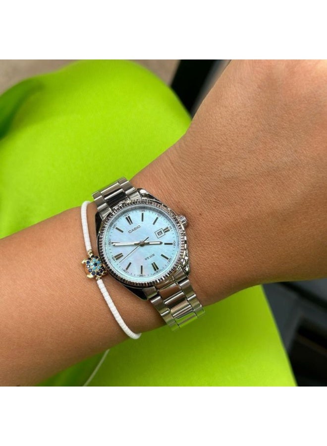 Casio LTP‑1302DS‑2AVDF Women’s Analog Watch, Mother‑of‑Pearl Dial, Stainless Steel Bracelet, 50 m Water Resistance - Image 4