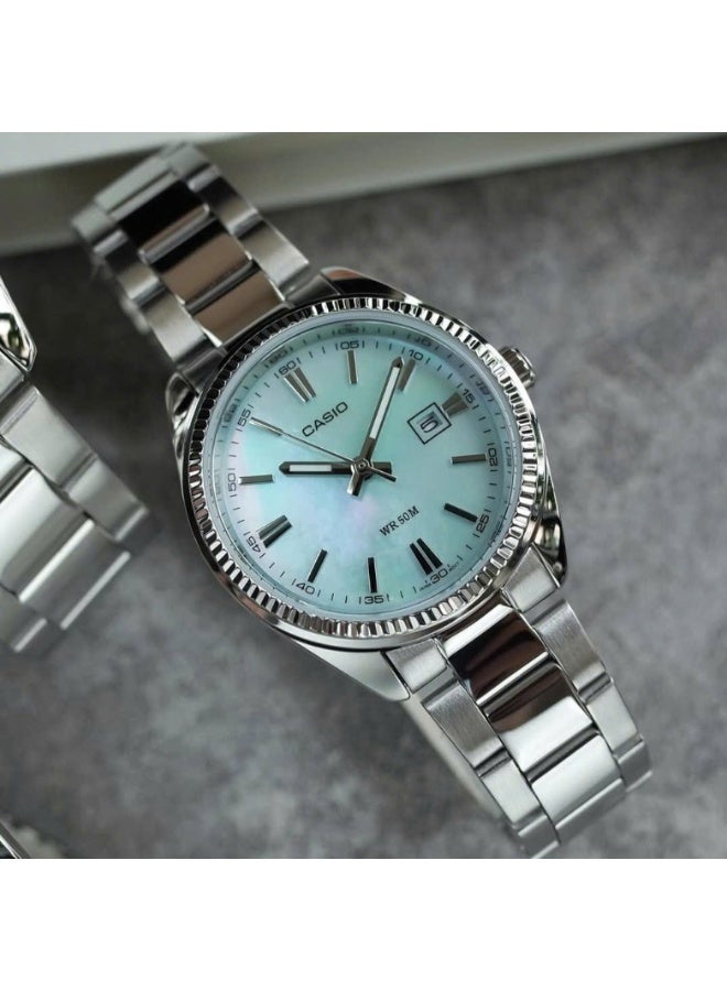 Casio LTP‑1302DS‑2AVDF Women’s Analog Watch, Mother‑of‑Pearl Dial, Stainless Steel Bracelet, 50 m Water Resistance - Image 2