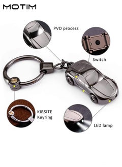 Motim Car Keychain Creative Key Chain with 2 Modes LED Light, Key Rings Flashlight Car for Men Women, Car Decorations Perfect Gifts  - Image 3