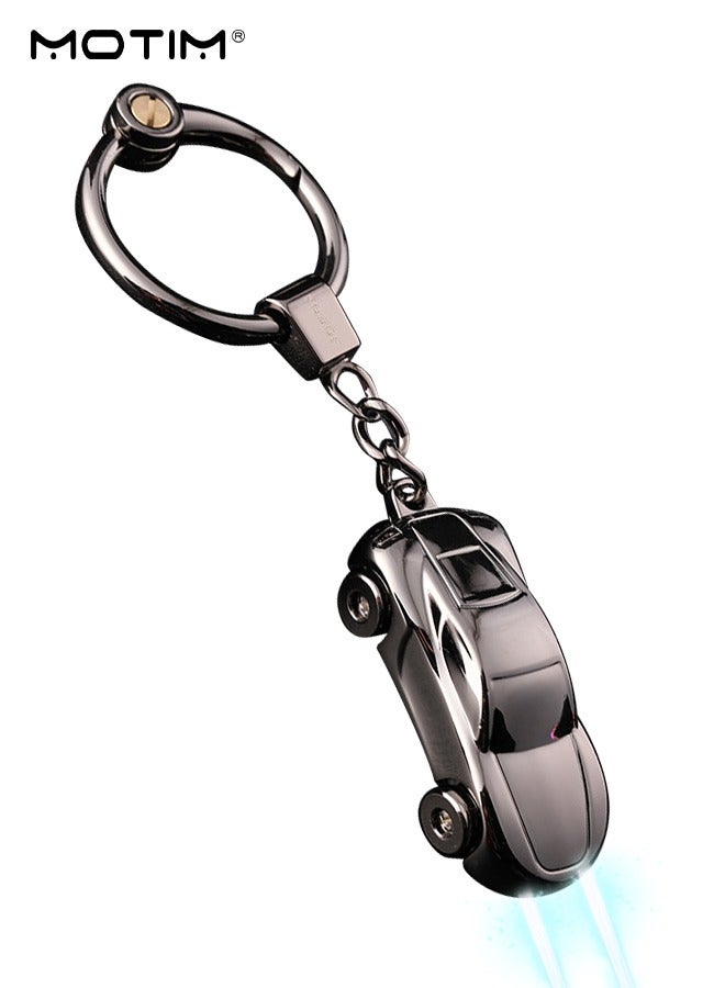 Motim Car Keychain Creative LED Key Chain with 2 Modes LED Light (Box), Car Flashlight Keychain Car Key Holder, Car Key Chain Ring Car Decorations Perfect Gifts  - Image 2