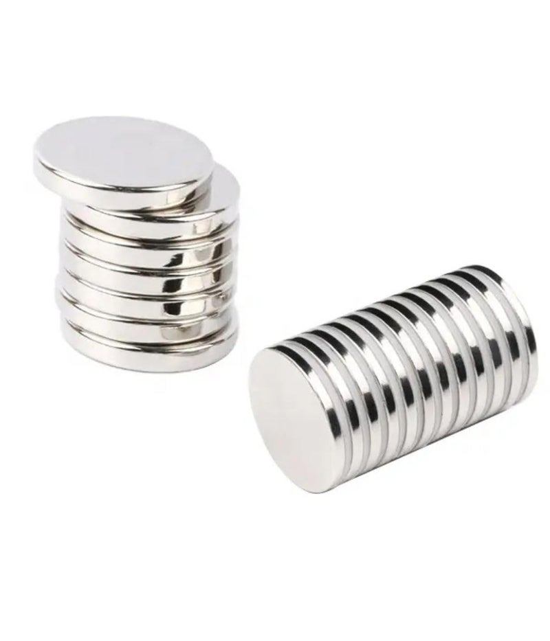 SNOOGG 12 x 2 mm Neodymium N35 disc Rare Earth Magnets for Whiteboard Fridge Crafts DIY Science Craft Office Students Projects Pack 20 Pc Use for 14 year age and above only - Image 1