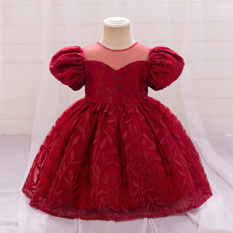 Infant And Toddler Embroidered Princess Dress, Girl'S Dress, Fluffy Wedding Dress, Piano Performance Dress, Flower Girl Host Catwalk Dress - Image 5