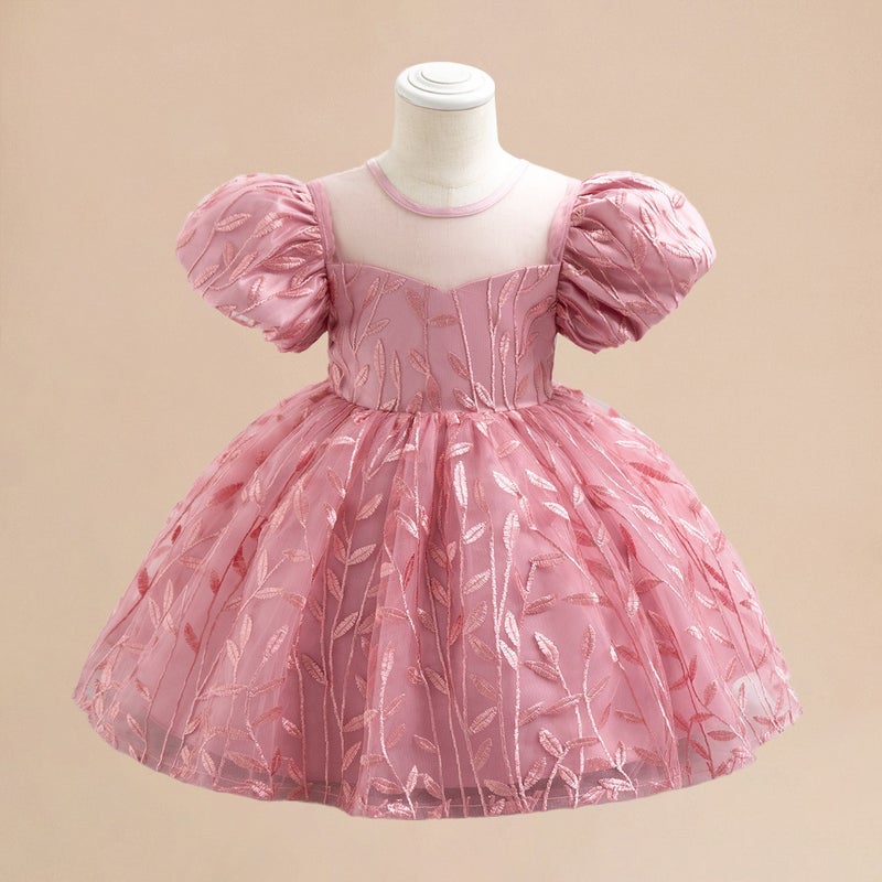 Infant And Toddler Embroidered Princess Dress, Girl'S Dress, Fluffy Wedding Dress, Piano Performance Dress, Flower Girl Host Catwalk Dress - Image 1
