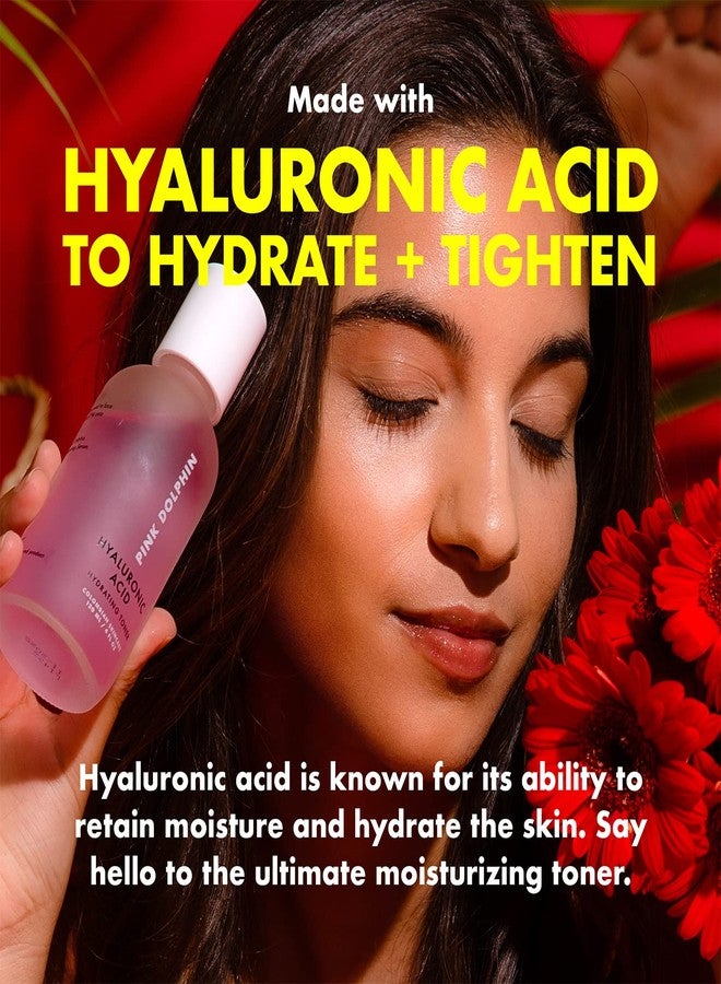 Pink Dolphin Hyaluronic Acid Hydrating Facial Toner | Multi-Depth Hydration Toner for Plumper, Smoother Skin | Collagen Boost | Witch Hazel | Vegan & Gluten Free | All Skin Types | 4oz - Image 4