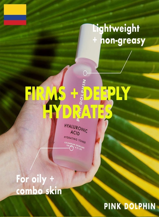 Pink Dolphin Hyaluronic Acid Hydrating Facial Toner | Multi-Depth Hydration Toner for Plumper, Smoother Skin | Collagen Boost | Witch Hazel | Vegan & Gluten Free | All Skin Types | 4oz - Image 3