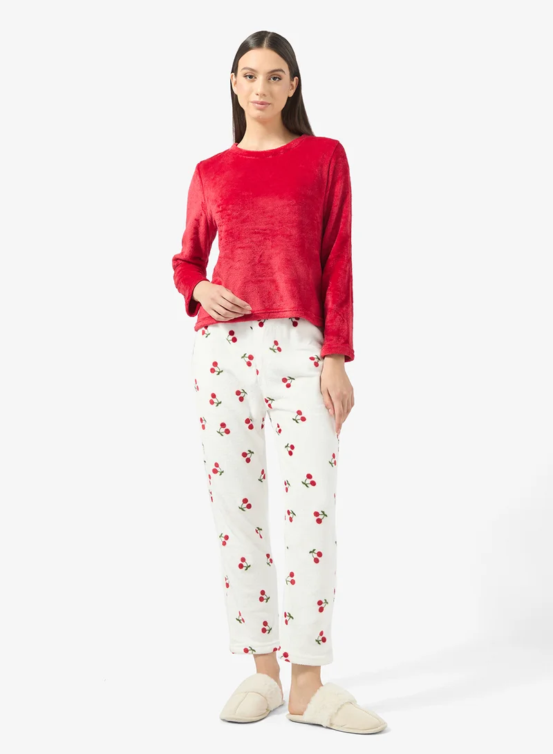 Ginger Cozy Fleece Top & Pant Set