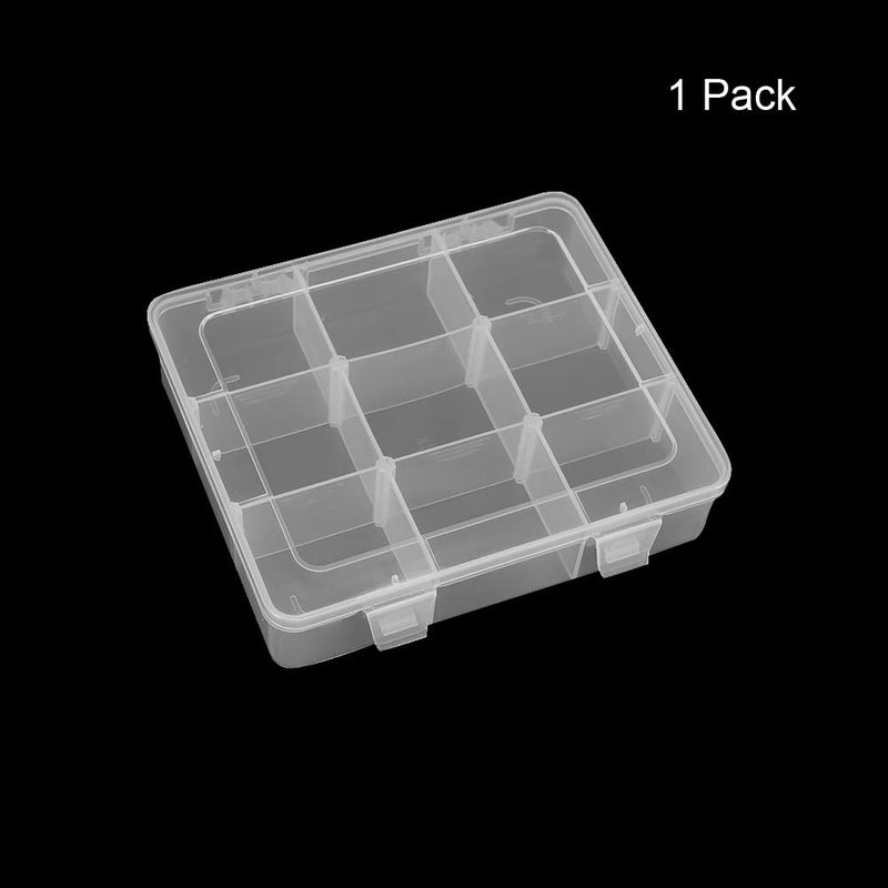 Vidifor 9 Grids Plastic Storage Compartment Organizer Container with Adjustable Dividers for Crafts, Earrings, Screws, Nail, Pins and More (1) - Image 5