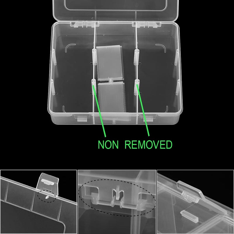 Vidifor 9 Grids Plastic Storage Compartment Organizer Container with Adjustable Dividers for Crafts, Earrings, Screws, Nail, Pins and More (1) - Image 3