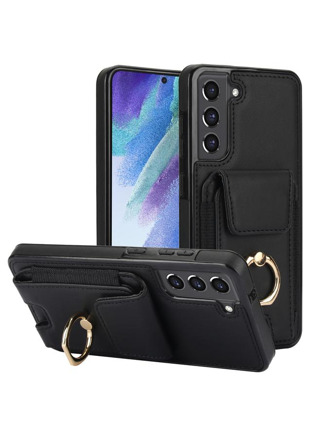 erorex Case For Samsung Galaxy S21 FE 5G Elastic Card Bag Ring Holder Phone Case - Image 1