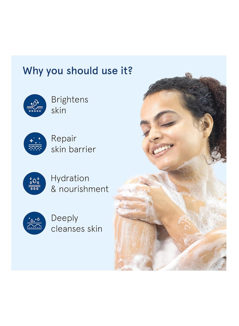 Be Bodywise 5% Niacinamide Brightening Body Wash Fights Hyperpigmentation Deep Cleanses For Glowing Hydrated Skin 250 ml - Image 2