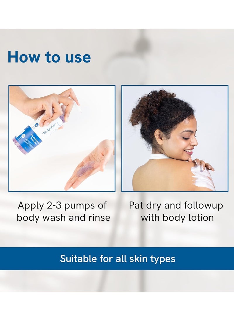 Be Bodywise 5% Niacinamide Brightening Body Wash Fights Hyperpigmentation Deep Cleanses For Glowing Hydrated Skin 250 ml - Image 5