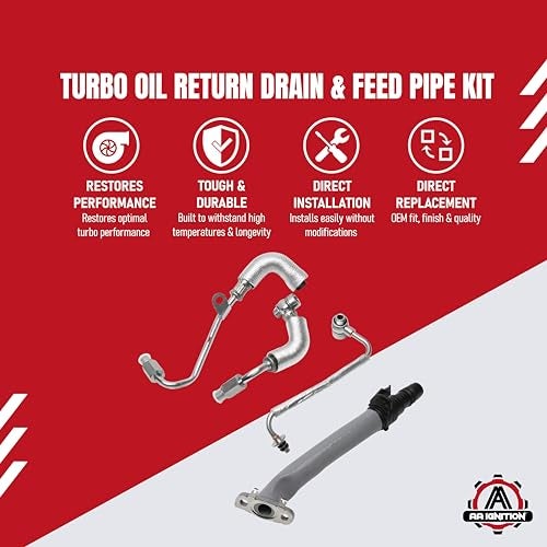 AA Ignition Turbo Return Hose Set Replacement by AA Ignition Compatible with Buick and Chevy 14L Encore Cruze Sonic Trax Replaces Parts 55567067 55568031 55587854 25198546 - Image 3