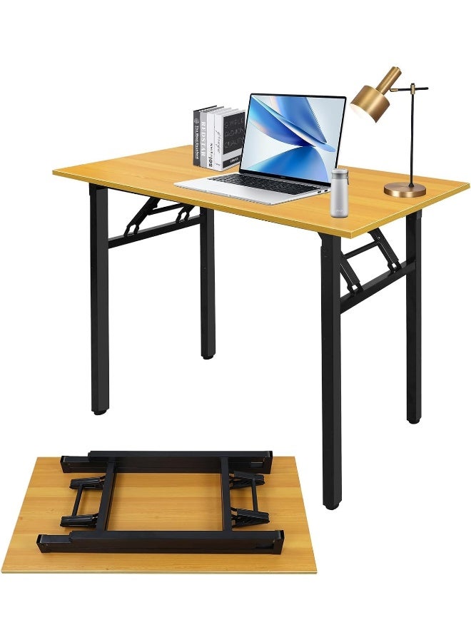 SUPAAR Adjustable Folding Desk No Install, Portable and Compact Computer Walnut Table Office Table for Home, Office, Study, Dining, Camping, Picnic. - Image 1