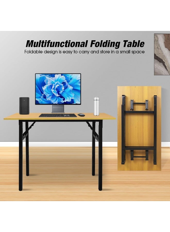 SUPAAR Adjustable Folding Desk No Install, Portable and Compact Computer Walnut Table Office Table for Home, Office, Study, Dining, Camping, Picnic. - Image 3