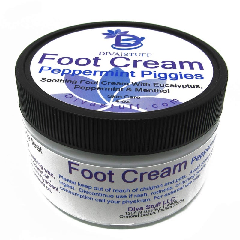 Diva Stuff Peppermint Piggies Soothing Foot Cream w/Eucalyptus, Peppermint & Menthol - Image 1